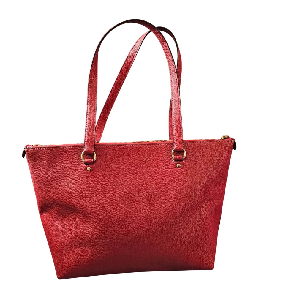 Coach 79608 Gallery Tote Crossgrain Leather Handbag Red - Picture 4 of 8